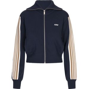 Autry, Dames, Sweatshirts & Hoodies, Blauw, Maat: S Viscose,