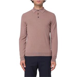 Zanone, Heren, Tops, Bruin, Maat: S Wol,