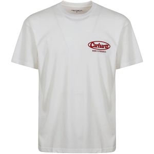 Carhartt Wip, Heren, Tops, Wit, Maat: S Katoen,