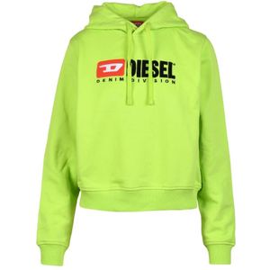 Diesel, Dames, Sweatshirts & Hoodies, Groen, Maat: S Katoen,