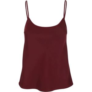 Plain, Dames, Tops, Rood, Maat: S Satijn,