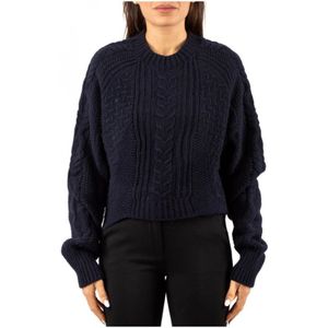 Dondup, Dames, Truien, Blauw, Maat: 2XS Wol,