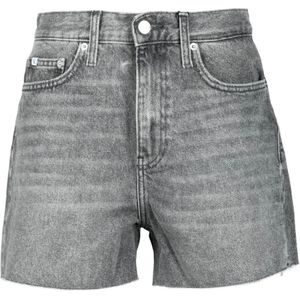 Calvin Klein Jeans, Dames, Korte broeken, Grijs, Maat: W26 Denim,