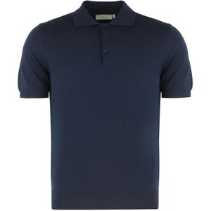 Canali, Heren, Tops, Blauw, Maat: L Katoen,