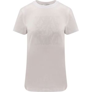 Max Mara, Dames, Tops, Wit, Maat: S Katoen,