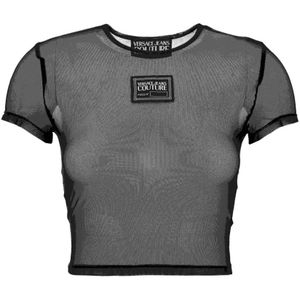 Versace Jeans Couture, Dames, Tops, Zwart, Maat: XS
