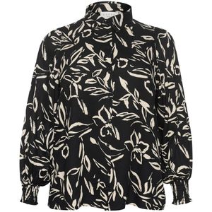 Kaffe Curve, Dames, Blouses & Shirts, Zwart, Maat: 2XL Viscose,