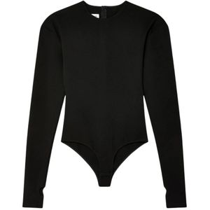 MM6 Maison Margiela, Dames, Tops, Zwart, Maat: S Viscose,