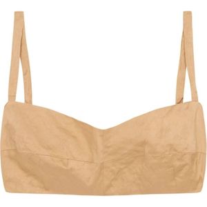 Cortana, Dames, Tops, Geel, Maat: XS Satijn,