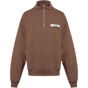 Jacquemus, Heren, Truien, Bruin, Maat: XL