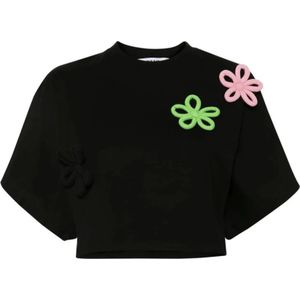 Msgm, Dames, Tops, Zwart, Maat: XL Katoen,