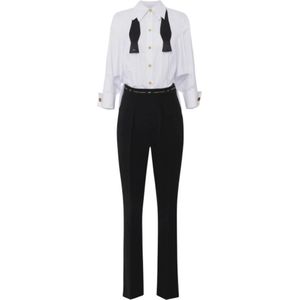 Elisabetta Franchi, Dames, Jumpsuits & Playsuits, Veelkleurig, Maat: XS Katoen,