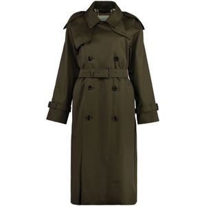 Burberry Klassieke Katoenen Trenchcoat , Green , Dames , Maat: XS