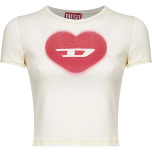 Diesel, Dames, Tops, Wit, Maat: L Katoen,