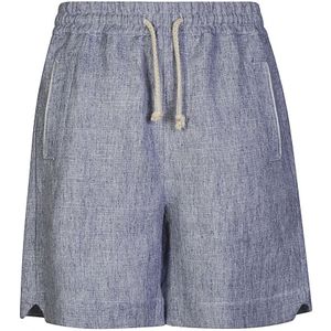 Eleventy, Dames, Korte broeken, Blauw, Maat: S Linnen,