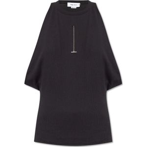 Alexander McQueen, Dames, Tops, Zwart, Maat: 2XS Katoen,