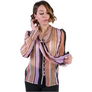 Liu Jo, Dames, Blouses & Shirts, Veelkleurig, Maat: XS Katoen,