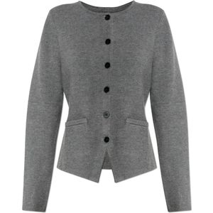 Samsøe Samsøe, Dames, Truien, Grijs, Maat: XS Leer,