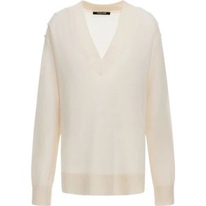 Roberto Cavalli, Dames, Truien, Beige, Maat: XS Wol,