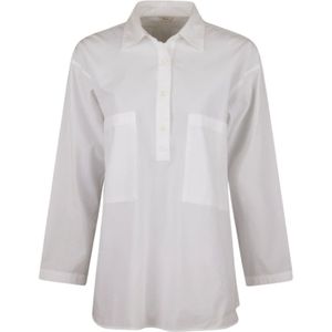 Stenströms, Dames, Blouses & Shirts, Wit, Maat: L Katoen,