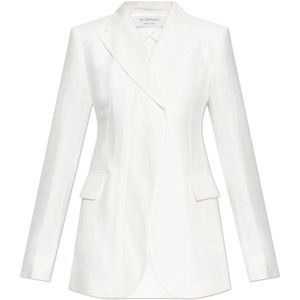 Sportmax, Dames, Jassen, Wit, Maat: XS Linnen,