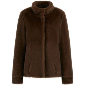 Guess - Luna Faux-Fur Jas - Bruin - Dames - Polyester