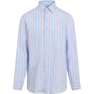 Etro, Heren, Overhemden, Blauw, Maat: 2XL Linnen,