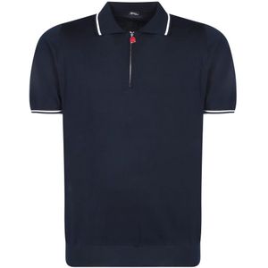 Kiton, Heren, Tops, Blauw, Maat: S Katoen,