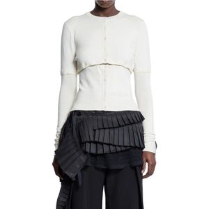 Rokh, Dames, Truien, Wit, Maat: M Viscose,