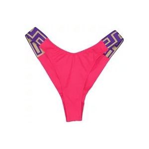 Versace Greca Bikini Broekje , Pink , Dames , Maat: L