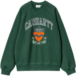 Carhartt Wip, Heren, Sweatshirts & Hoodies, Groen, Maat: S Katoen,