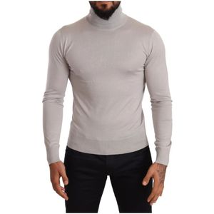 Dolce & Gabbana, Heren, Truien, Grijs, Maat: S Kasjmier,