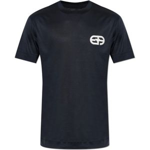 Emporio Armani, Heren, Tops, Zwart, Maat: 2XL Katoen,