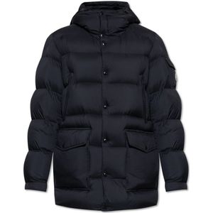 Moncler, Heren, Jassen, Blauw, Maat: S