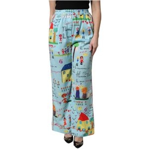 Dolce & Gabbana, Dames, Broeken, Veelkleurig, Maat: XS Poliester,