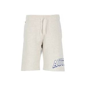 Autry Grijze Katoenen Shorts met Elastische Taille , Gray , Heren , Maat: L
