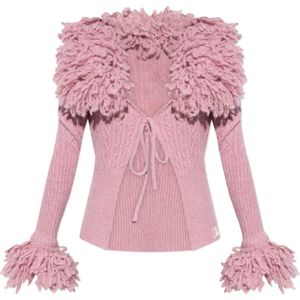 The Attico, Dames, Truien, Roze, Maat: 3XS Wol,