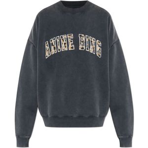 Anine Bing, Dames, Sweatshirts & Hoodies, Grijs, Maat: M Katoen,