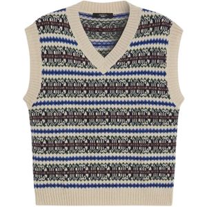 Weekend Max Mara, Dames, Truien, Veelkleurig, Maat: S Wol,