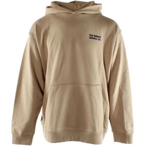 New Balance, Heren, Sweatshirts & Hoodies, Beige, Maat: XL Katoen,