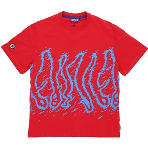 Octopus, Heren, Tops, Rood, Maat: XS Katoen,