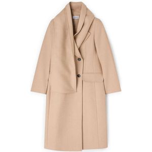 Motivi, Dames, Mantels, Beige, Maat: 2XS Wol,