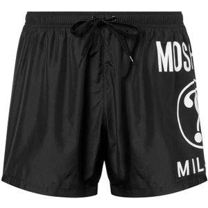 Moschino, Heren, Badkleding, Zwart, Maat: L Nylon,