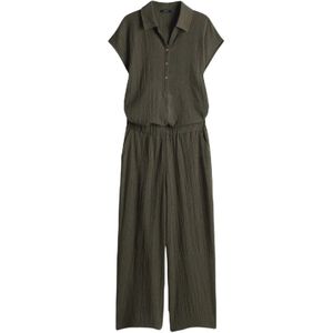 OPUS - Melti polo - Jumpsuit - Dames - Met Structuurmotief