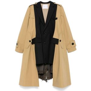 Sacai, Dames, Mantels, Veelkleurig, Maat: M Katoen,