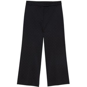 Patrizia Pepe, Dames, Broeken, Zwart, Maat: XS Leer,