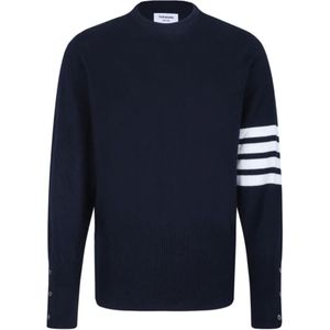 Thom Browne, Heren, Truien, Blauw, Maat: M Kasjmier,
