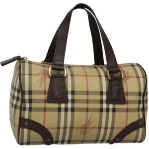 Burberry Vintage, Dames, Pre-owned, Beige, Maat: ONE Size Leer,