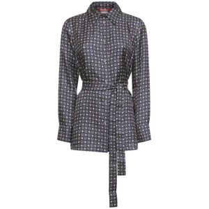 Max Mara Studio - Boccale - Overhemdblouse - All-over motief - Regular fit - Lange Mouwen