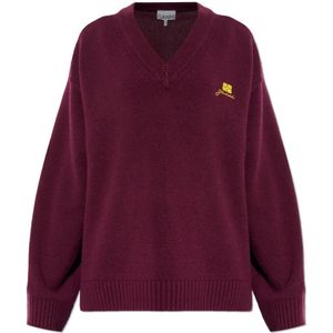 Ganni, Dames, Truien, Rood, Maat: 2Xs/Xs Wol,